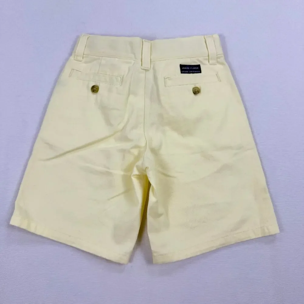 Janie and Jack Kids Chino Short Boys 4 Butter Yellow